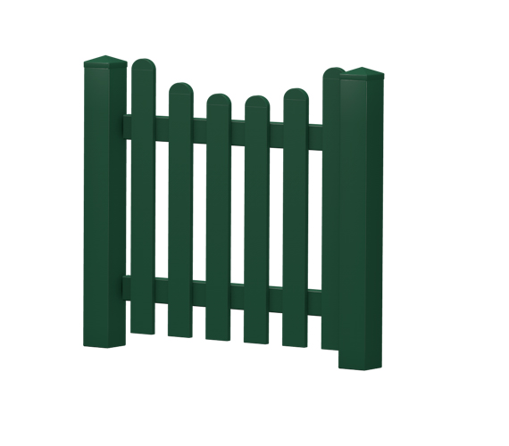 Gartenpforte | Kunststoff | Unterbogen | VORMONTIERT - Moosgrün