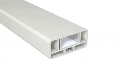 PVC Kunststoff Endkappe für Hohlkammerprofil Verkleidung Balkon weiß 150x20x1mm