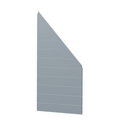 Sichtschutz Basicline Kunststoff 90cm schräg Grau Fenstergrau