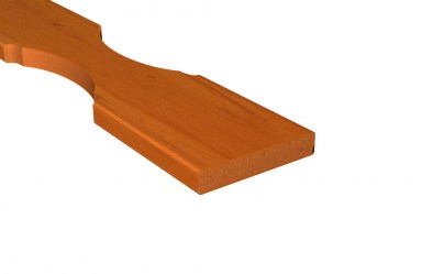 Balkonbrett Kunststoff Vollschaum 120x20mm Golden Oak