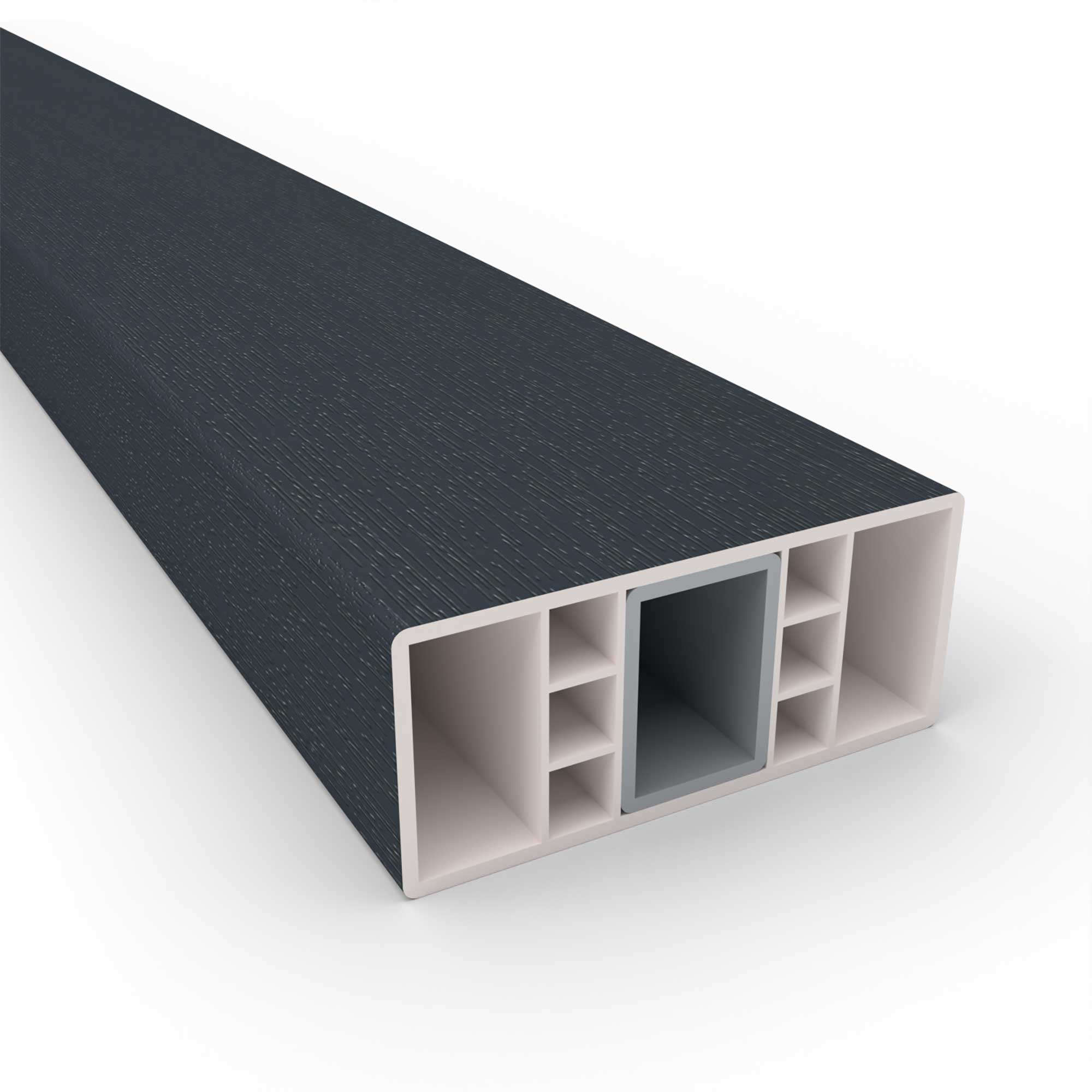Sitzbank Banklatten Kunststoff PVC Anthrazit Grau