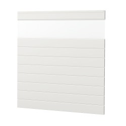 Sichtschutzzaun Kunststoff Bausatz Basicline Weiß mit Rhombusgitter Grau