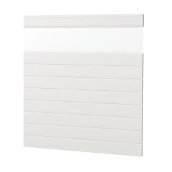 Sichtschutzzaun Kunststoff Bausatz Basicline Weiß mit Rhombusgitter Grau