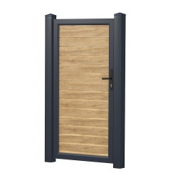 Sichtschutztür Kunststoff Desert Oak - Anthrazit