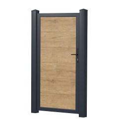 Sichtschutztür Kunststoff Desert Oak Anthrazit