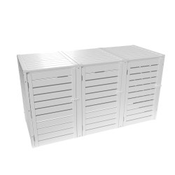 PVC 3er Tonnenboxen aus Kunststoff in Weiß