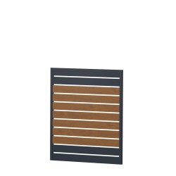 Querlattenzaun Typ 8M Kunststoff 100cm Anthrazit Golden Oak