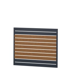 Querlattenzaun Typ 8L Kunststoff 150cm Anthrazit Golden Oak