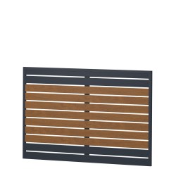 QuerlattenzaunTyp 8XL Kunststoff 180cm Anthrazit Golden Oak
