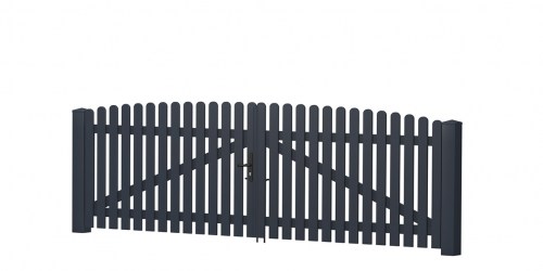 Gartentor_Oberbogen_PVC-Kunststoff_Weiß
