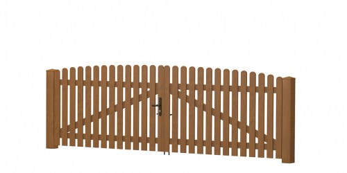 Gartentor_Oberbogen_PVC-Kunststoff_Golden Oak