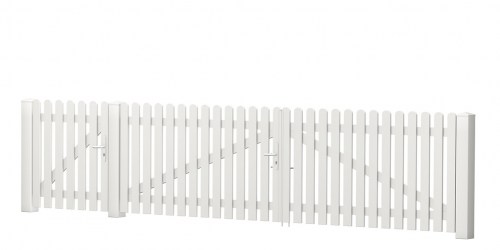 Gartentor_Gerade_PVC-Kunststoff_Weiß