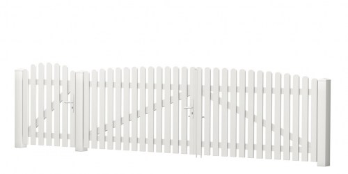 Gartentor_Gerade_PVC-Kunststoff_Weiß