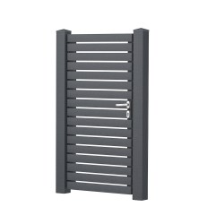 ECOline Spaltsichtschutz-Tür Typ8 komplett Aluminium Optik DB703