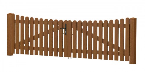 Gartentor Unterbogen PVC-Kunststoff Golden Oak