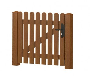 Gartenpforte Gerade PVC-Kunststoff Golden Oak