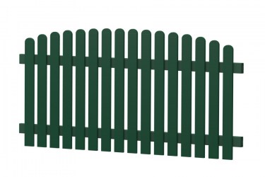 Lattenzaun Oberbogen PVC-Kunststoff Grün