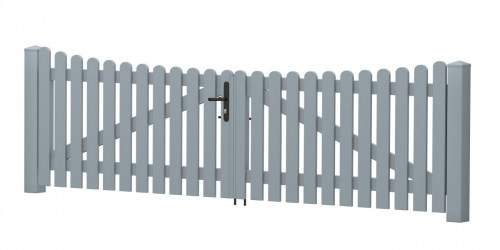 Gartentor_Unterbogen_PVC-Kunststoff_Silbergrau