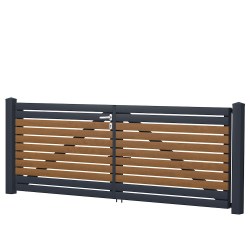Gartentor_Gerade_PVC-Kunststoff_Anthrazit