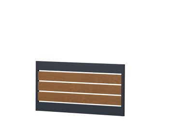 Querlattenzaun Typ 17L Kunststoff 200cm Anthrazit Golden Oak