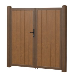 Sichtschutz Doppeltür Kunststoff Dicht 180cm Golden Oak Nussbaum