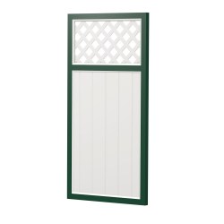 Sichtschutz Element Gerade Kunststoff Rankgitter 90cm Weiß Grün