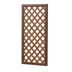 Sichtschutz Element Kunststoff Rankgitter komplett 90cm Golden Oak Nussbaum