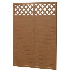 Sichtschutz Element Kunststoff Gerade Rankgitter 200cm Golden Oak