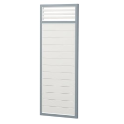 Sichtschutz Element Kunststoff Rhombusgitter 100cm Weiß Silbergrau