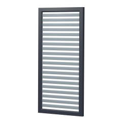 Sichtschutz Element Kunststoff Design Rankgitter komplett 90cm Grau Anthrazit