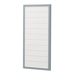 Sichtschutz Element Kunststoff Dicht 90cm Weiß Grau