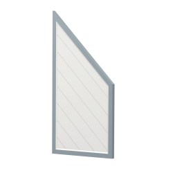 Sichtschutz Element Kunststoff Rankgitter Ecke 90cm Weiß Grau