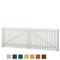 Weiß (Tore) 2Flügel Gartentor/Einfahrtstor OBERBOGEN PVC Kunststoff