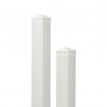 PVC Pfosten 10 x 10 | inkl. Pfostenkappe | Weiß