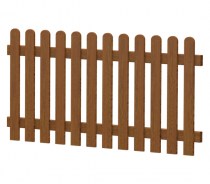 Gartenzaun-Element (Lattenzaun) | PVC-Kunststoff | GERADE - Golden Oak | BAUSATZ