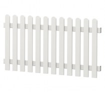 Gartenzaun-Element (Lattenzaun) | PVC-Kunststoff | GERADE - Weiß | BAUSATZ