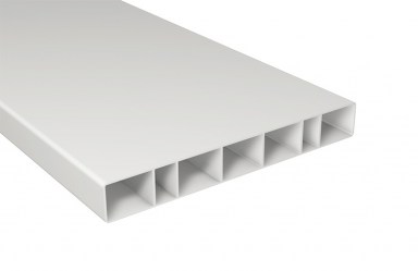 Balkonbrett Hohlkammerprofil 150x20mm Weiß