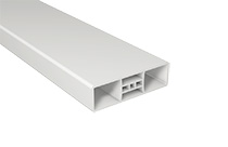 Balkonbrett Kunststoff Hohlkammerprofil 85x25mm Weiß
