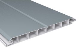 PVC Fassadenverkleidung in Silbergrau